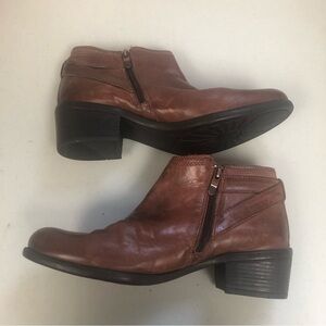Bussola Sienna Savin Leather Ankle Boots Womens /Size 39 /Nevada Russet